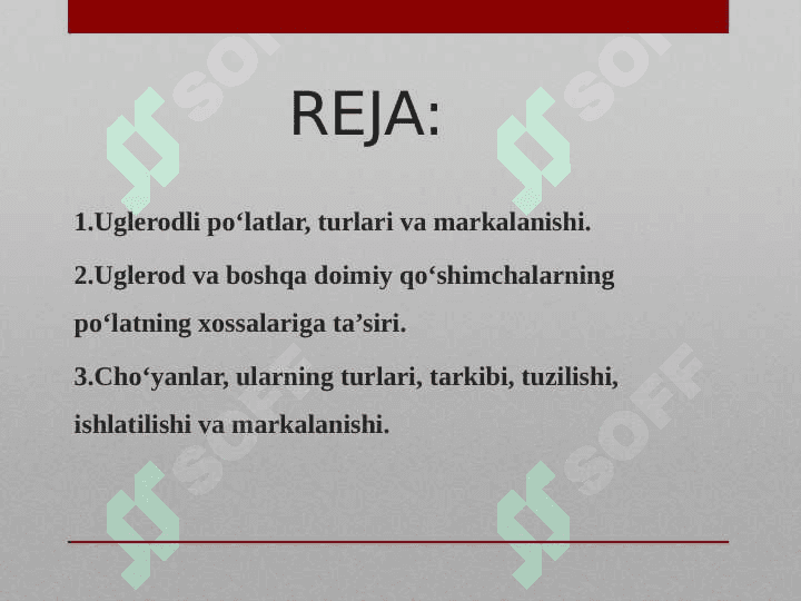 Pòlatlarni olinishi va markalanishi 2