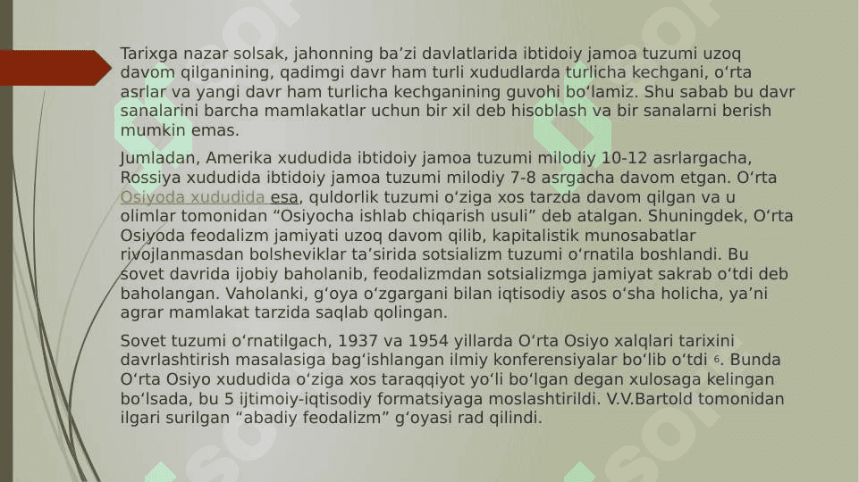 O’zbekiston tarixini davrlashtrishda sivilizatsion qarashlar 6