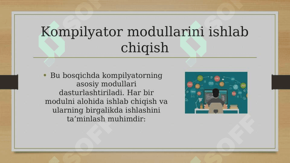 Mavzu: Dasturiy kodlarni tekshiruvchi kompilyator dasturini yaratish 5