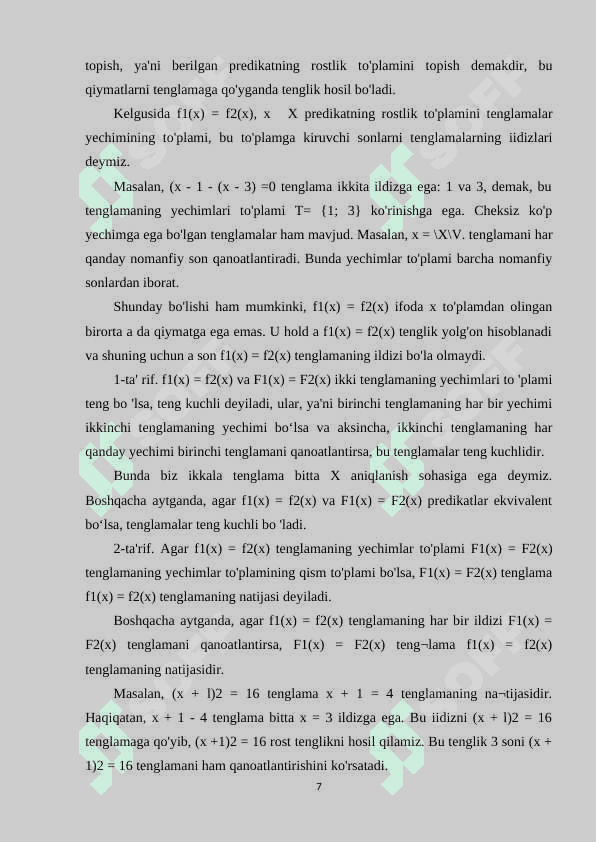 BOSHLANG'ICH SINF O'QUVCHILARIGA TENGLAMALARNI TUSHUNTIRISH USULLARI 7