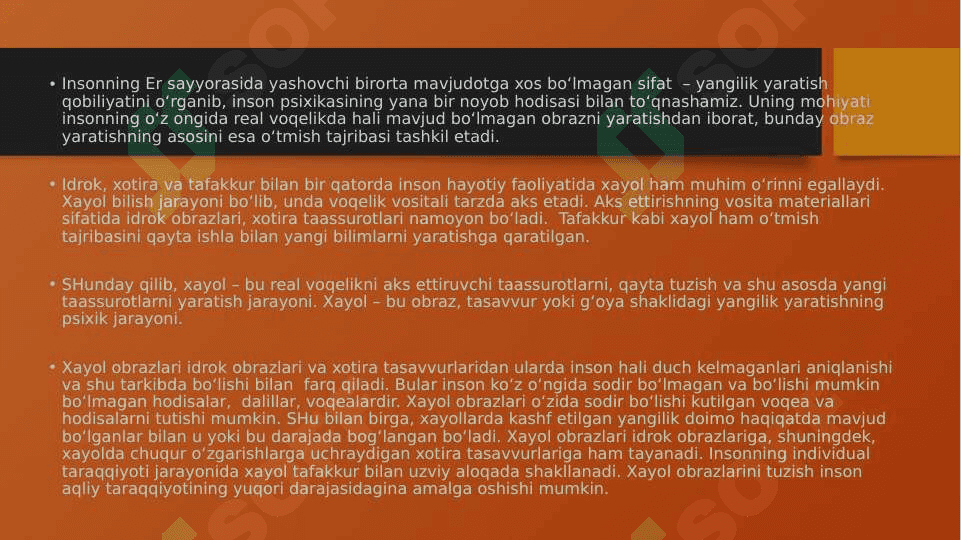 HAYOL HAQIDA TUSHUNCHA 2