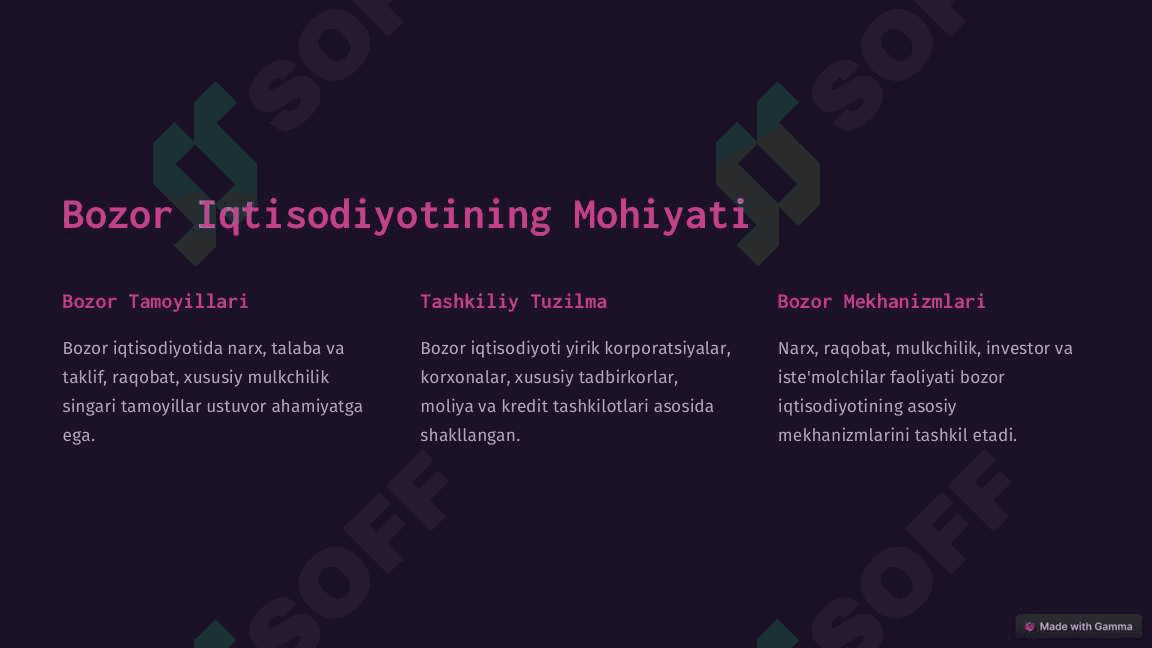 Bozor iqtisodiyotida muholif sotsialistik yo'nalish 2
