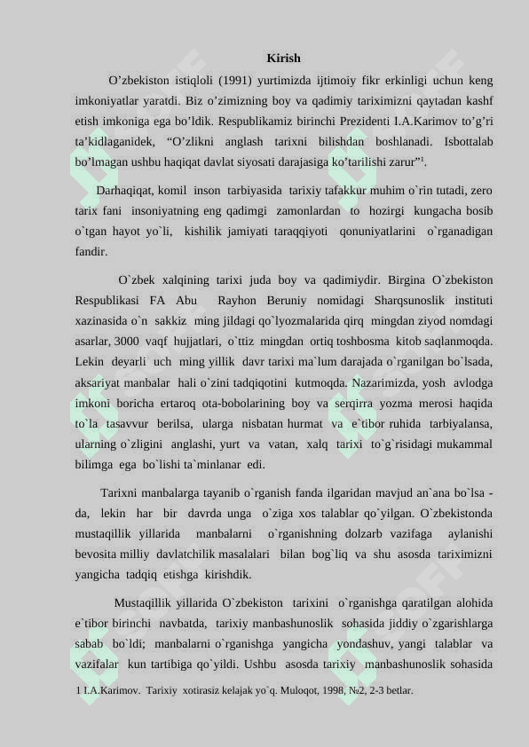 YOZMA MANBALARNING MANBASHUNOSLIKDAGI O'RNI 2