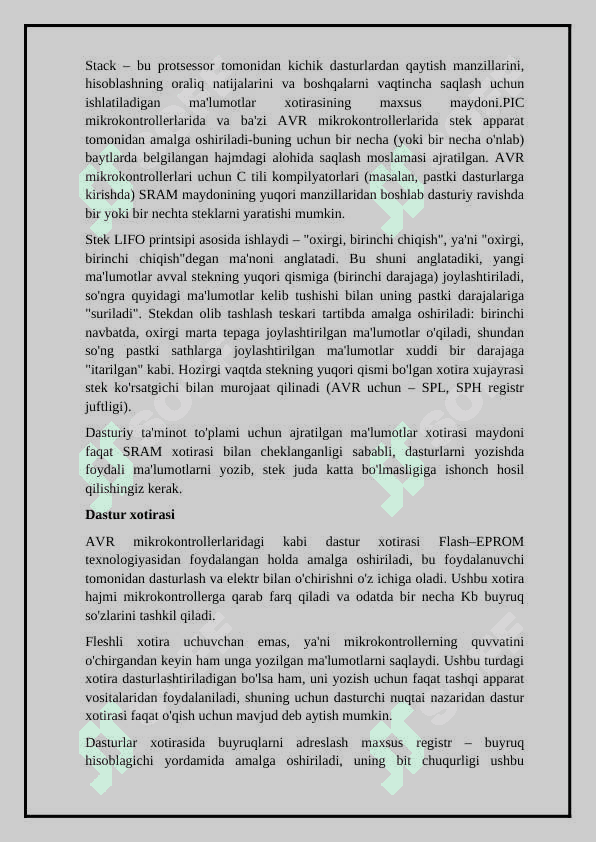 Kompyuter arxitekturasi AVR 4