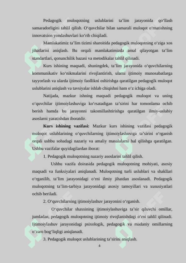 Pedagogik muloqot uslublarining o’quvchilar ijtimoiylashuviga ta’siri 6