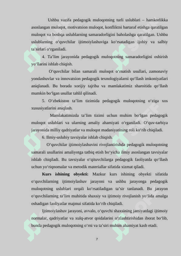 Pedagogik muloqot uslublarining o’quvchilar ijtimoiylashuviga ta’siri 7