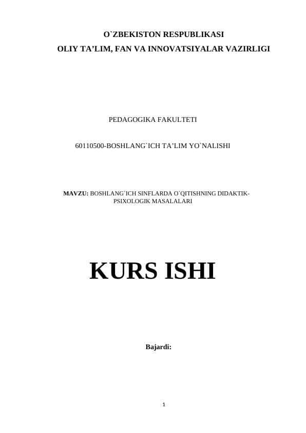Kurs ishi 1