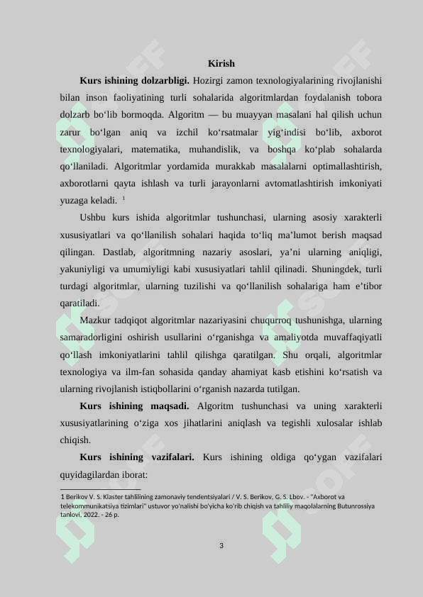 Algoritm tushunchasi va uning xarakterli xususiyatlari 3