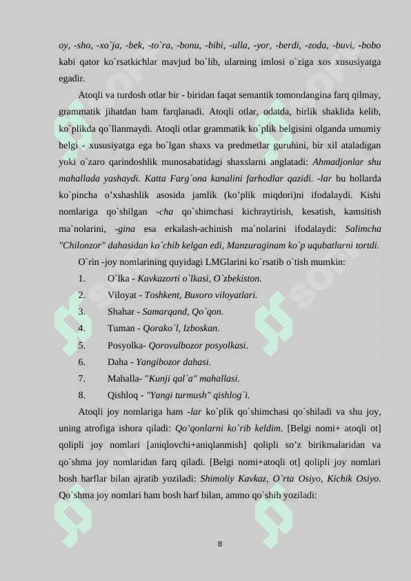 KURS ISHI 8