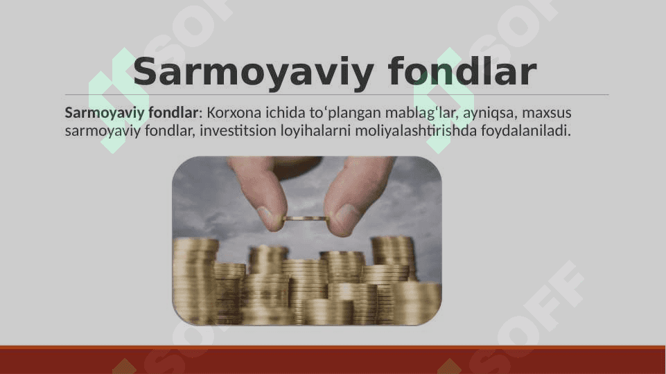 Investitsion faoliyatni moliyalashtirish mexanizmlari 6