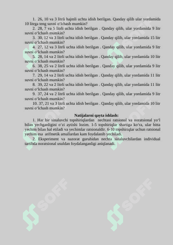 A.Lachinsning tafakkurni o‘rganish metodikasi 2
