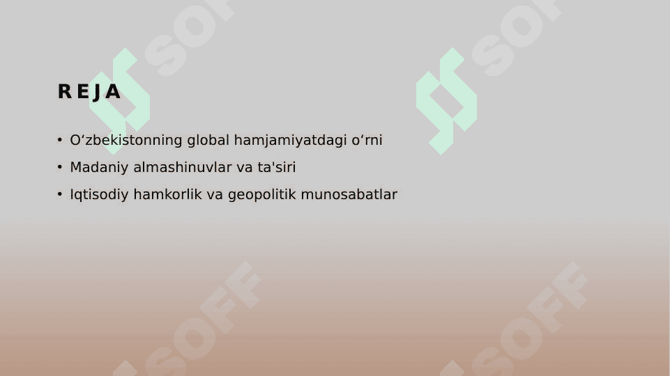 O‘zbekiston va Jahon hamjamiyati 2