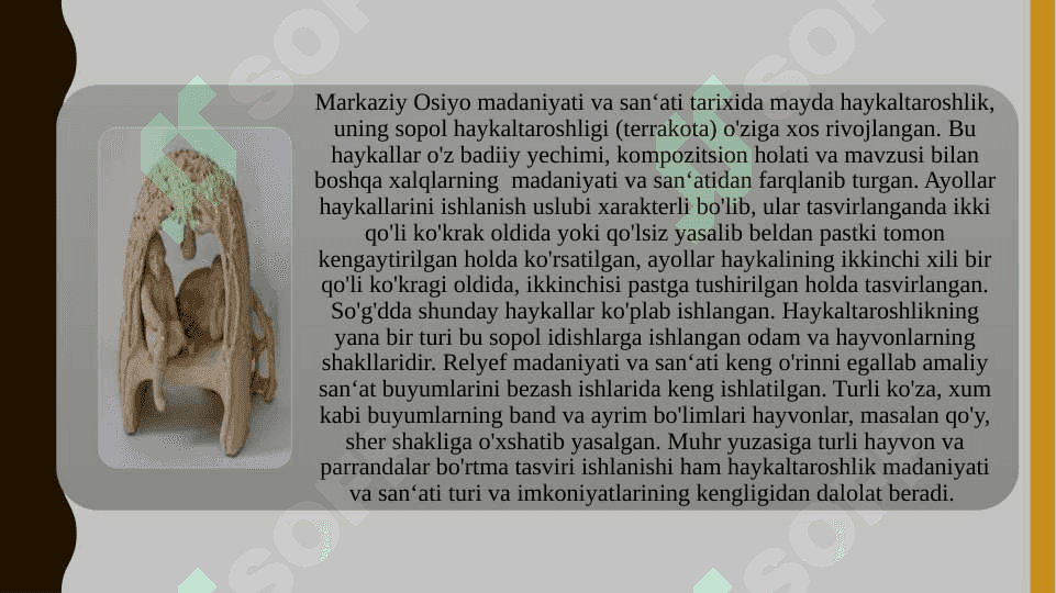 O‘ZBEKISTONNING ENG QADIMGI DAVR MADANIYATI VA SAN’ATI 4