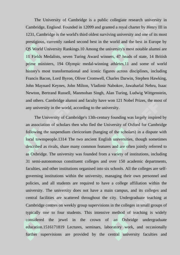 Cambridge and Oxford universities 2