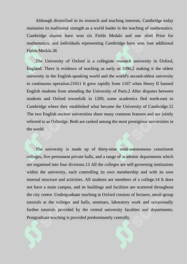 Cambridge and Oxford universities 7