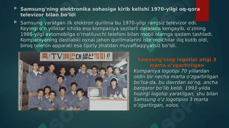 Mavzu: Samsung kompaniyasi tarixi 3