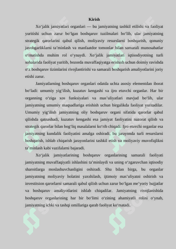 Xoʻjalik jamiyatlari organlari 2