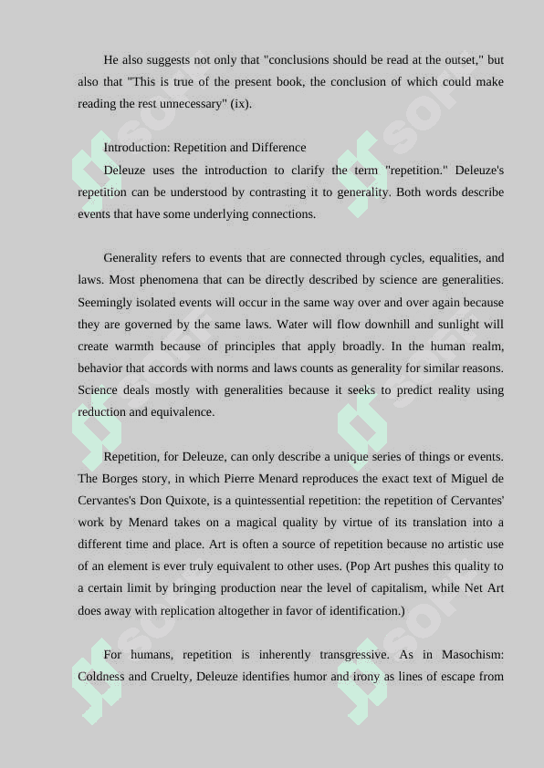 Comparative study of repetition. 3