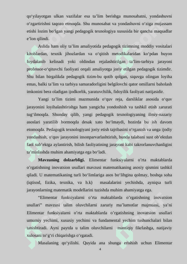 Elimentar funksiyalarni o’rta maktablarda o’rgatishning inovatsion usullari 4