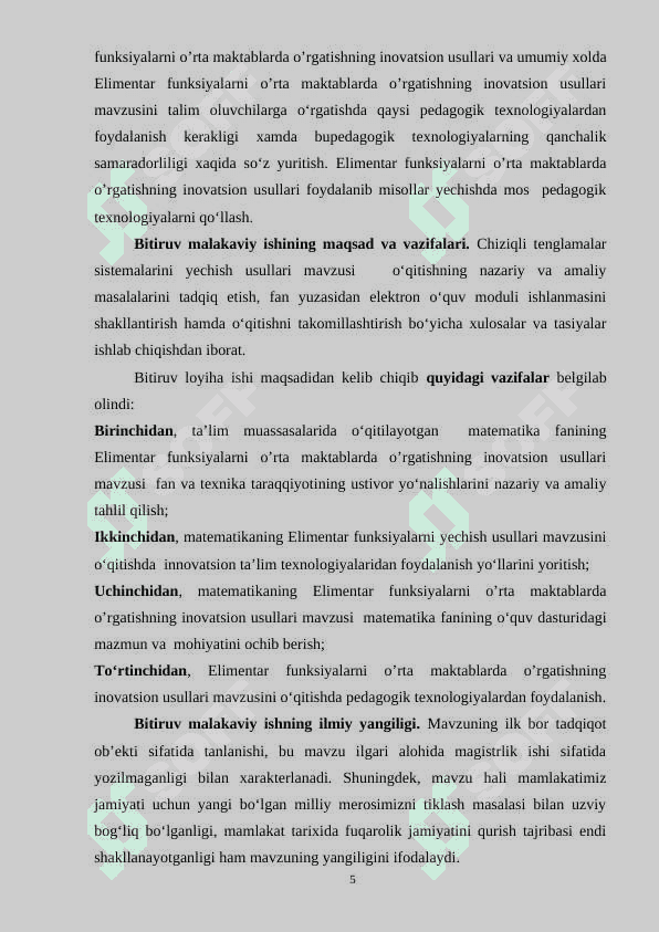 Elimentar funksiyalarni o’rta maktablarda o’rgatishning inovatsion usullari 5