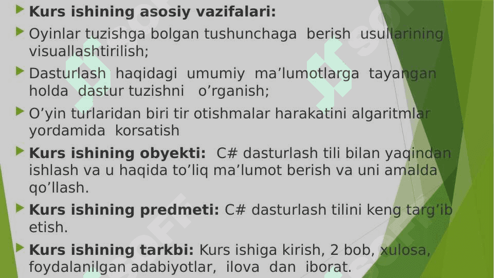 C# dasturida tir dasturi tuzish 3