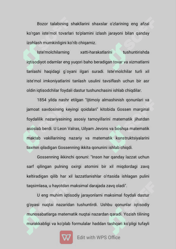 ISTE’MOLCHILAR TANLOVI NAZARIYASI 3