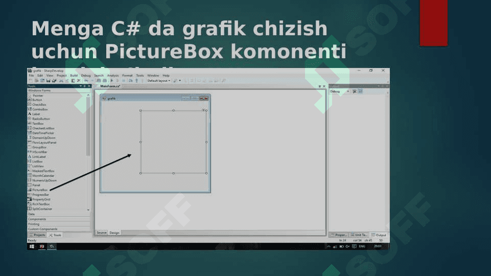 C# dasturlash tilida y=k*x+b funksiya grafigini chizish  dasturini yaratish 3