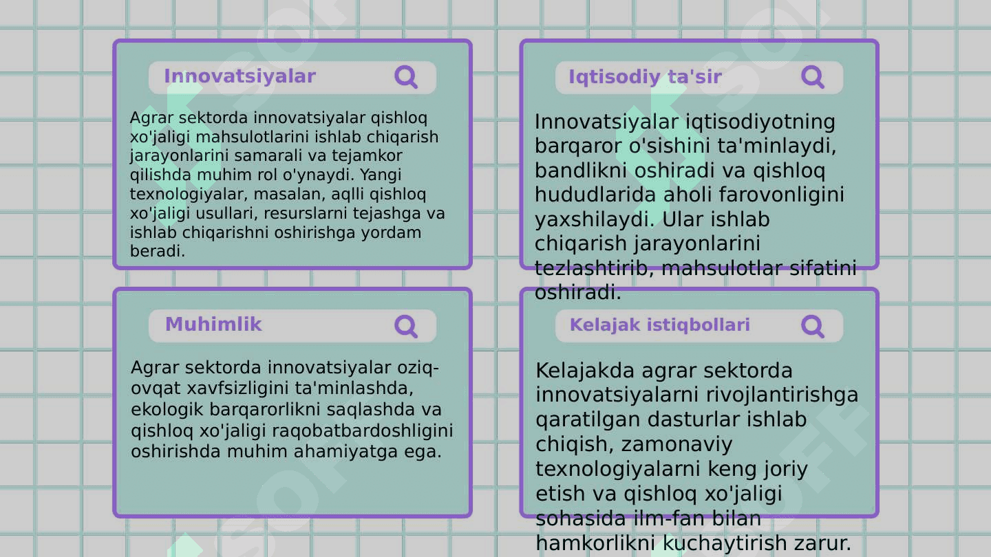 Agrar sohaning milliy iqtisodiyotda tutgan o'rni 7