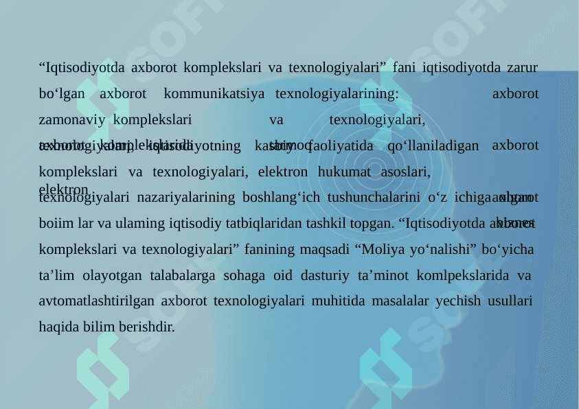 Iqtisodiy axborot tizimlarida mobil platformlar texnologiyasining o'rni va ahamiyati 8