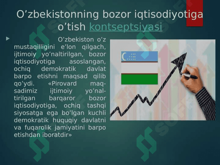 O’zbekiston bozor iqtisodiyotiga o’tish kontseptsiyasi va strategiyasi 2