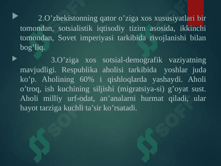 O’zbekiston bozor iqtisodiyotiga o’tish kontseptsiyasi va strategiyasi 4