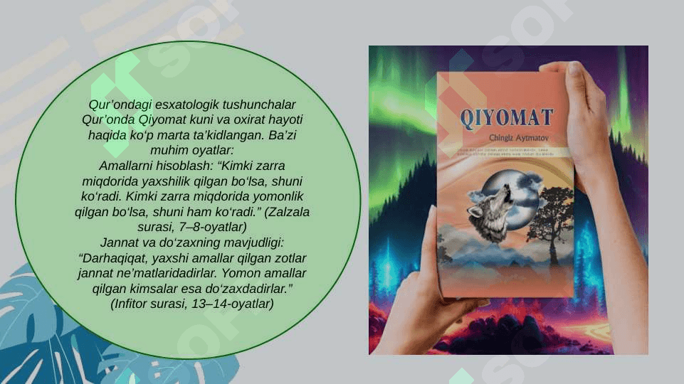 Esxatologiyaning mohiyati ( qiyomat va oxirat dunyosi ) 7