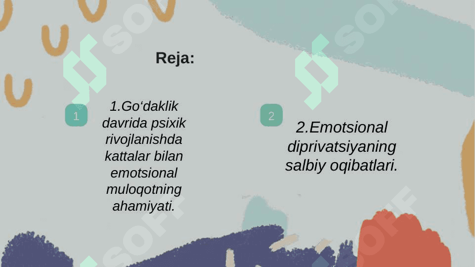 Goʻdaklik davrida psixik rivojlanishda kattalar bilan emotsional muloqotning ahamiyati (emotsional derivatsiyaning  tabbiy oqibatlari) 2