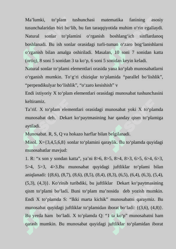 Cheklangan kvantorlar. mantiqiy kvadrat. Formulalarning normal kanonik formalari. Maxsus binar munosabatlar soni 3