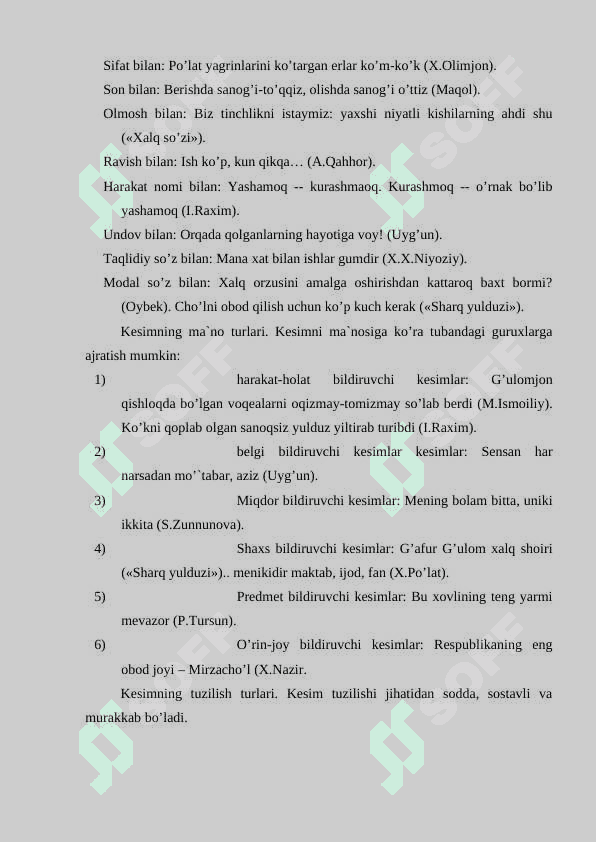Murakkab ot kesimlarning tuzilishi 3