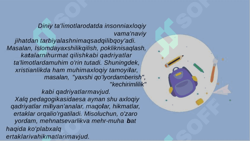 Xalq pedagogikasining ta'limiy-tarbiyaviy g'oyalarini aks etiruvchidiniy ta'limotlar 4