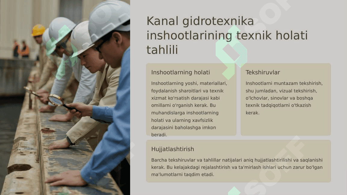 Gidrotexnika inshootlarining barqaror ish faoliyatini ta'minlash choralari 3