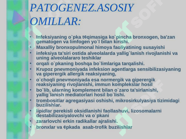 Krupoz pnevmoniya . KRUPOZ  ZOTILJAM 5