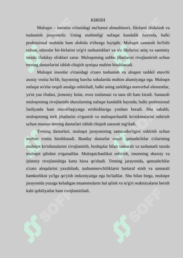 Muloqot haqida trening dastur ishlab chiqish, Muloqatchanlik 3