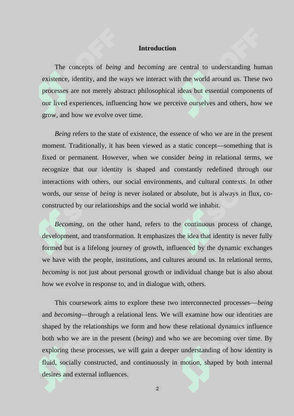 Relational processes of being and becoming 2