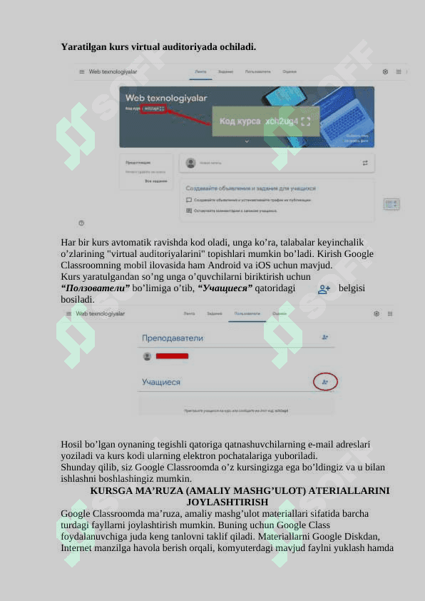 Google classroom bilan ishlash 8