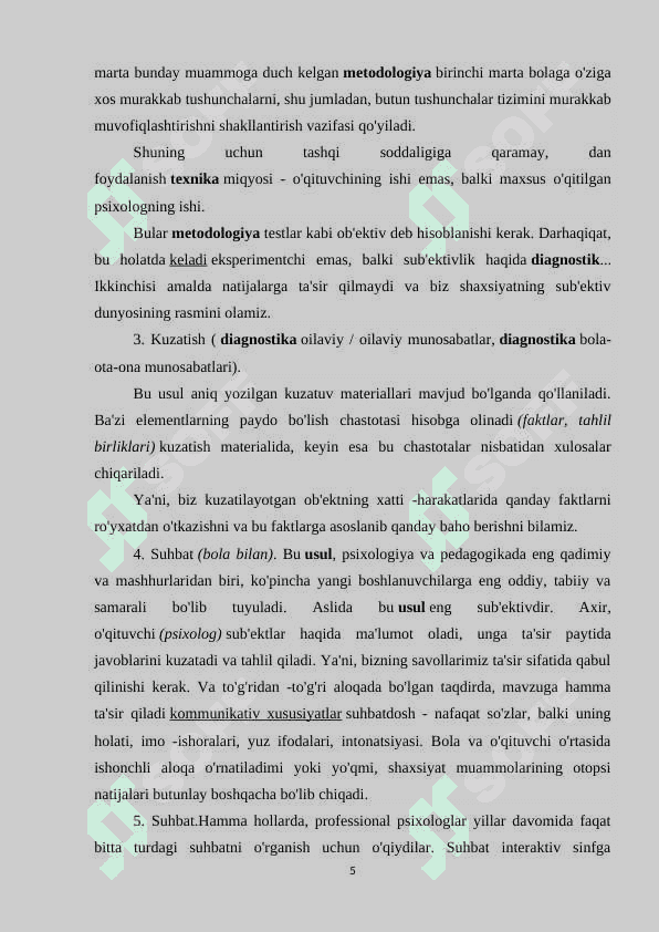 Ota-ona-bola munosabatlari diagnostikasi metodlari va metodikalari 5