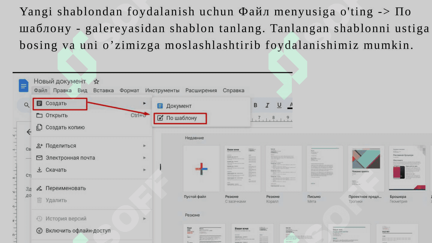 Google docs bilan ishlash 7