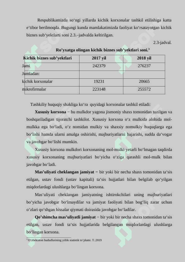 KORXONA – MILLIY IQTISODIYOTNING ASOSIY BO’G’INI SIFATIDA 6