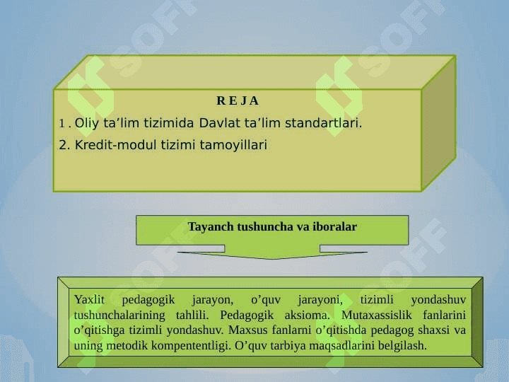 Oliy ta’lim tizimida o’quv jarayonini tashkil etilishi. 2