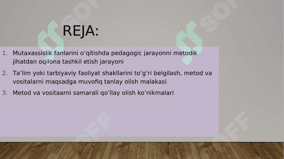 MUTAXASSISLIK FANLARINI O’QITISHDA PEDAGOG SHAXSI VA UNING METODIK KOMPITENTLIGI 2