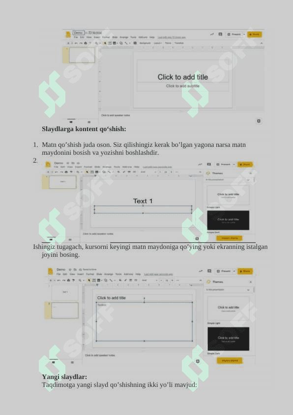 Google presentation va Google Form haqida tushuncha va undan foydalanish. 4