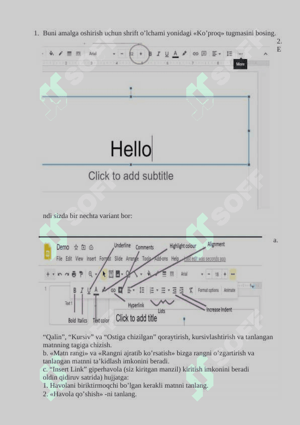 Google presentation va Google Form haqida tushuncha va undan foydalanish. 6