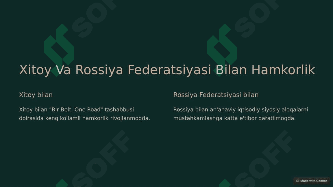 O'zbekistonning Xorijiy Mamlakatlar Bilan Aloqalari 3