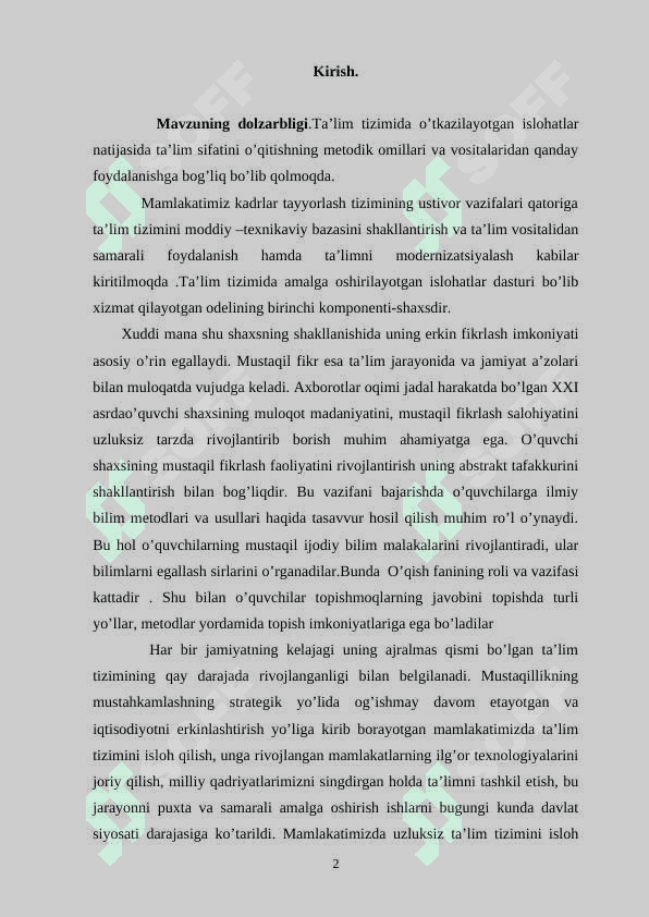 SAVOD O‘RGATISH DAVRIDA O’QUVCHILARNING NUTQINI O’STIRISH MALAKALARINI SHAKLLANTIRISH 2